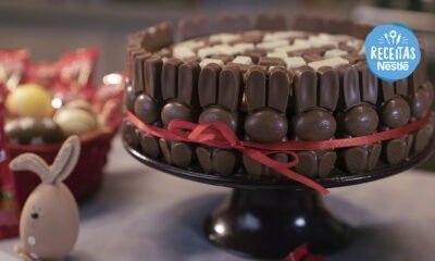 Bolo de Brigadeiro com KitKat Bunnies