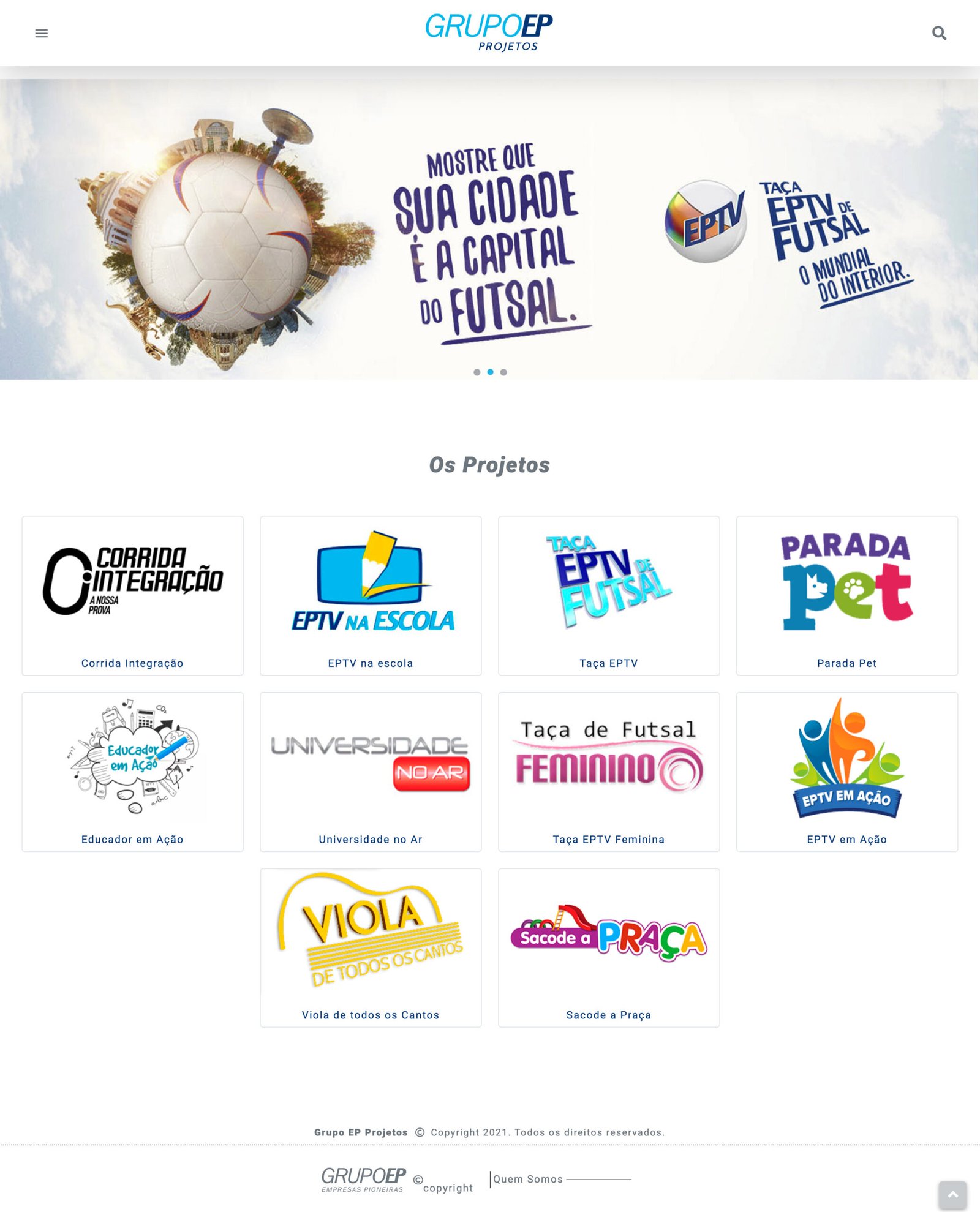 Grupo EP lança site com histórico de eventos realizados pela empresa